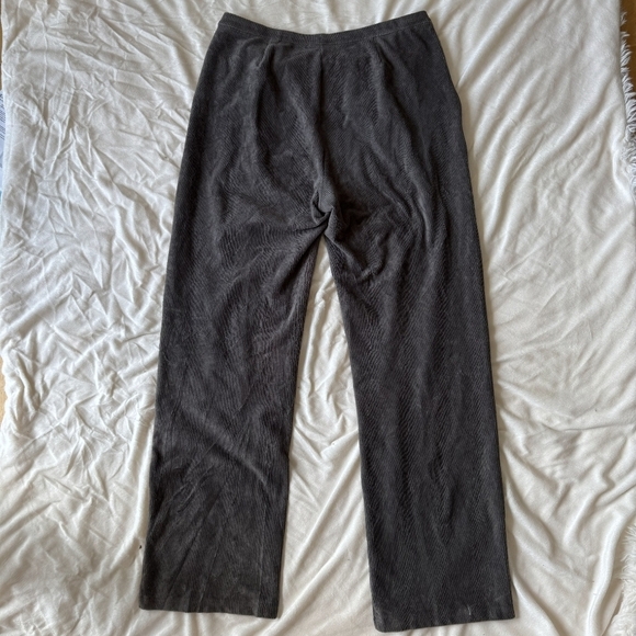L.L. Bean Gray Cord Wide Leg Pants - Picture 2 of 7